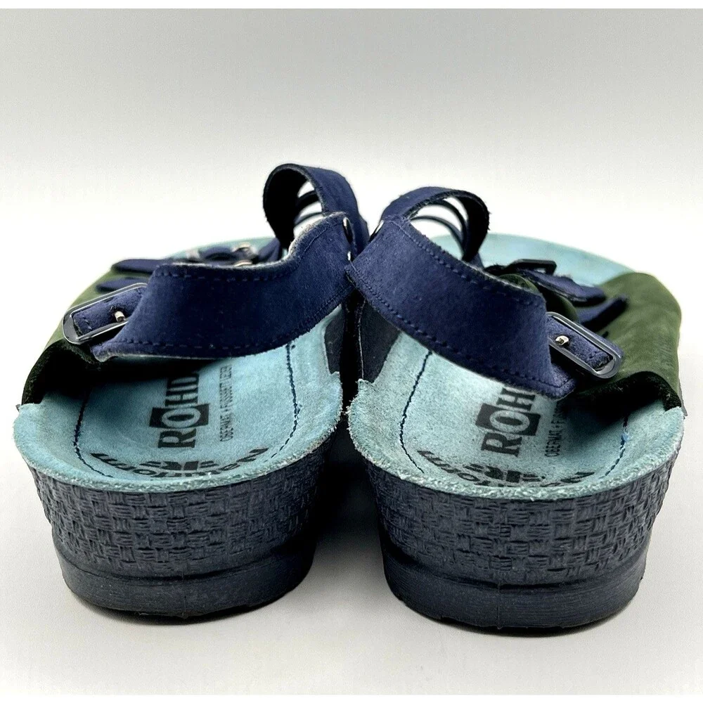 Naturform Comfort Sole Rohde Sandals Tri-Color Suede German Orthopedic Sz 41